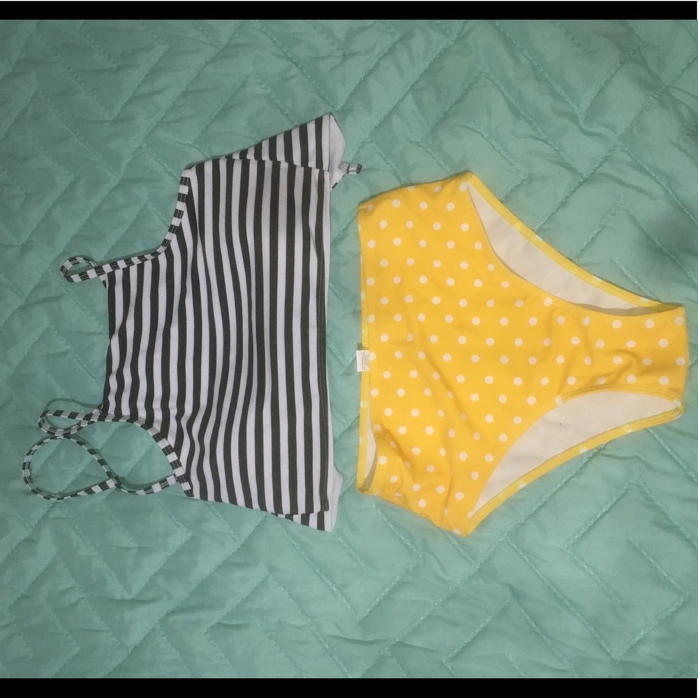 High waisted swim suit